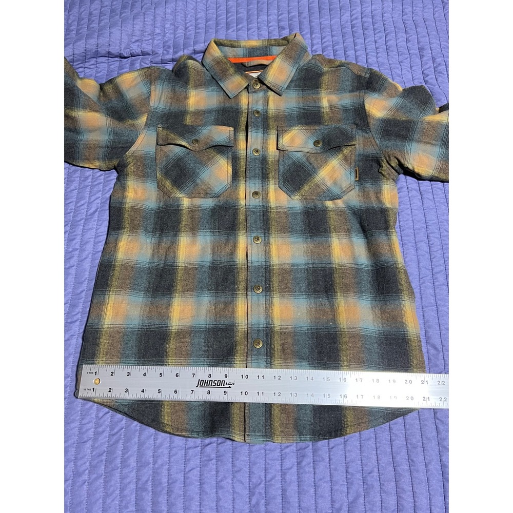 Legendary Whitetails Mens Plaid Thermal Lined Flannel Shirt Jacket Blue Tan MD - Picture 14 of 16